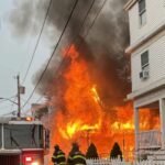 Electric Vehicle Explodes in Winthrop Driveway, Fire Rapidly Spreads and Damages Two Homes