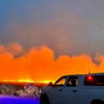 Baker County issues evacuation notices as fire south of Huntington closes I-84