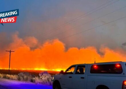 Baker County issues evacuation notices as fire south of Huntington closes I-84