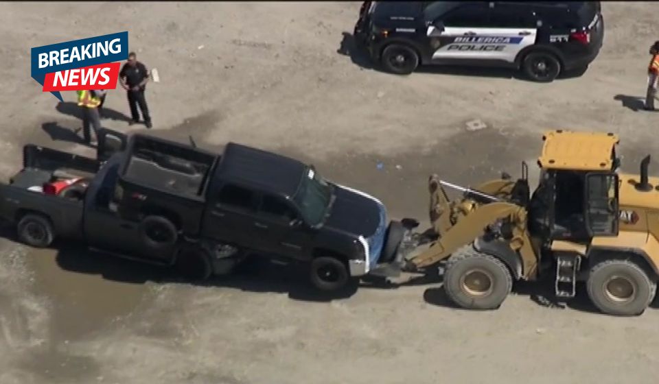 Witnesses Stunned After Truck Lands on Top of Another at Billerica Auto Auction