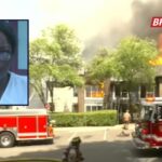 Woman calmly 'smoked a cigarette and drank a beer' after setting fire to apartment that injured her mother and brother as part of her 'kill list': Cops