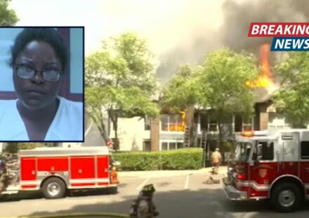Woman calmly 'smoked a cigarette and drank a beer' after setting fire to apartment that injured her mother and brother as part of her 'kill list': Cops