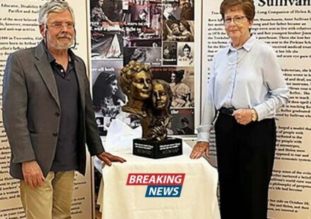 Historic Anne Sullivan and Helen Keller statue unveiled to Tewksbury