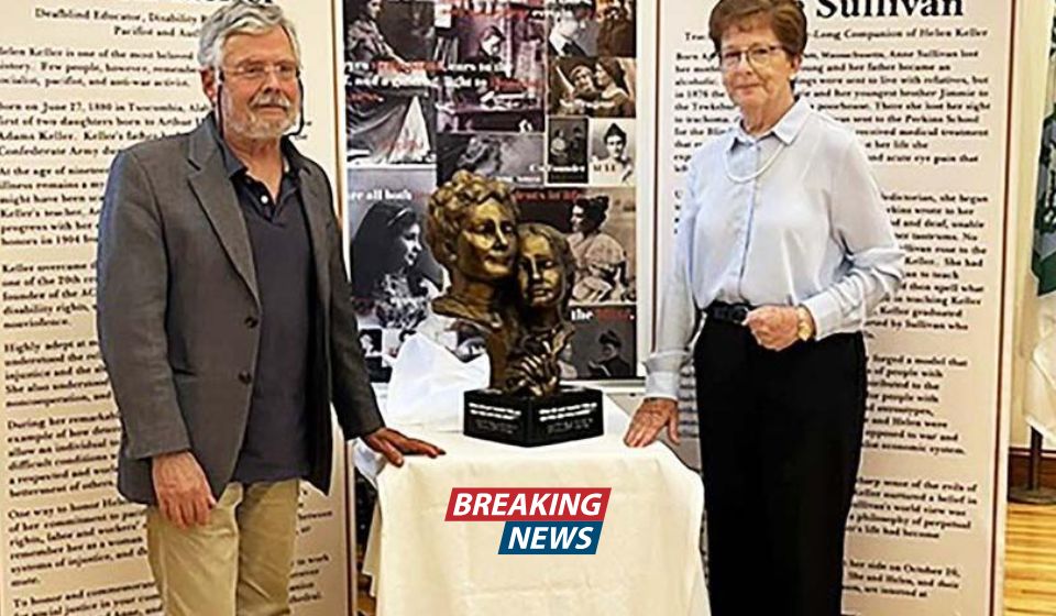 Historic Anne Sullivan and Helen Keller statue unveiled to Tewksbury