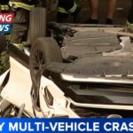 'He's dead': Man seeing red after fight with mother takes 'anger out' on Toyota RAV4, sends it airborne into crowd, witnesses say